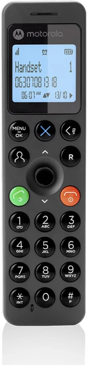 Motorola DOT202 Draadloze Telefoon - 2 Handsets - Zwart
