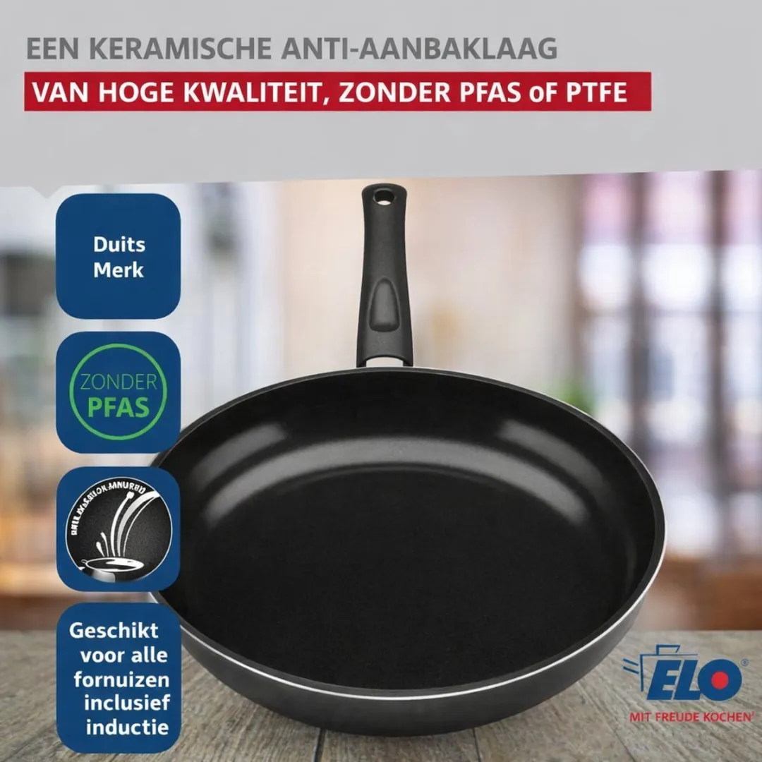 Fackelmann ELO 9739850 Keukengerei Set - 6-delig - Inductie - Zwart