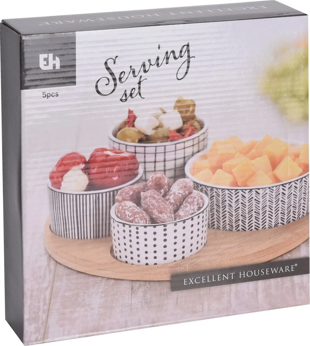 Excellent Houseware EH-2400100 Tapas Schaaltjes - 5 Stuks - Multi