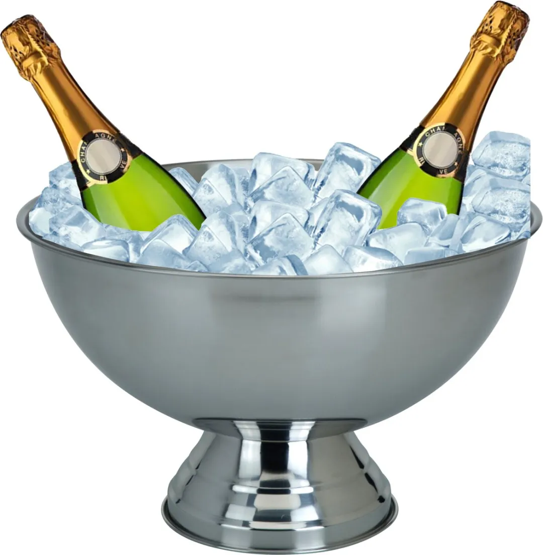 Excellent Houseware Champagnekoeler RVS - 39x24cm - Zilver