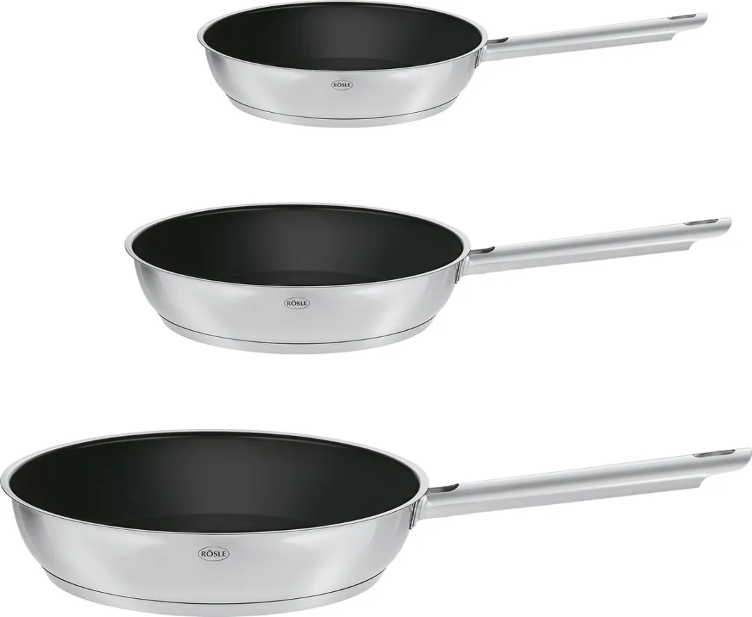 Rösle Elegance Koekenpannenset 20/24/28cm - Zilver