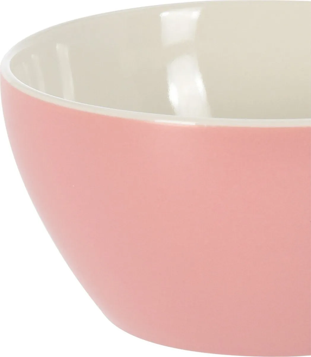 Excellent Houseware Soepkommen Acapulco - 4 Stuks - Lichtroze