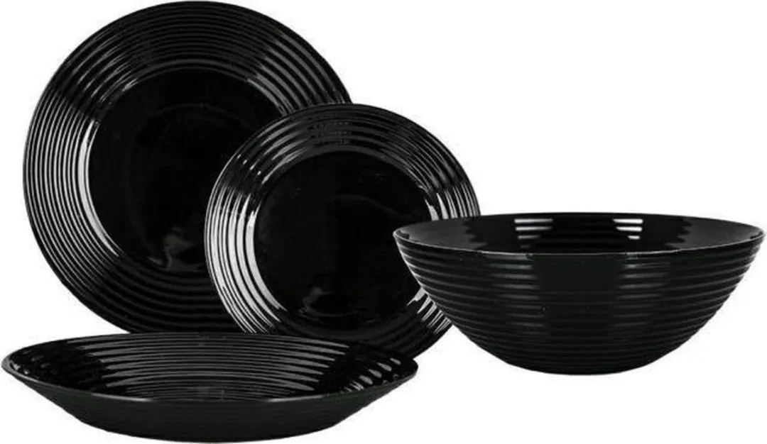 Luminarc Harena Serviesset 19-delig - 6 Personen - Zwart