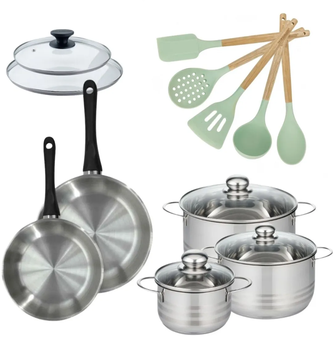 Fackelmann Genève Set RVS Kookpotten & Pannen 16/20/24cm