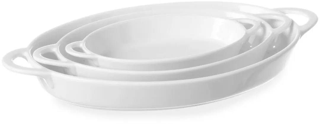 HENDI Ovale Tappaschaal Porselein 0,19L - Wit