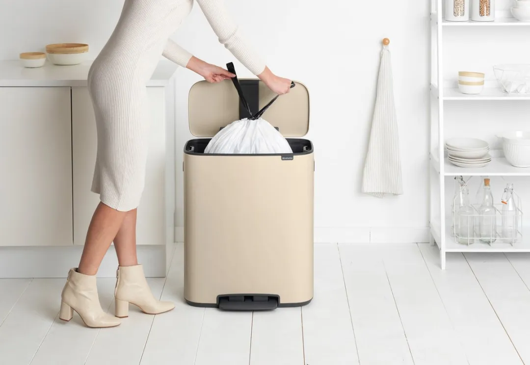 Brabantia Bo Prullenbak 60L - 1 Vak - Soft Beige