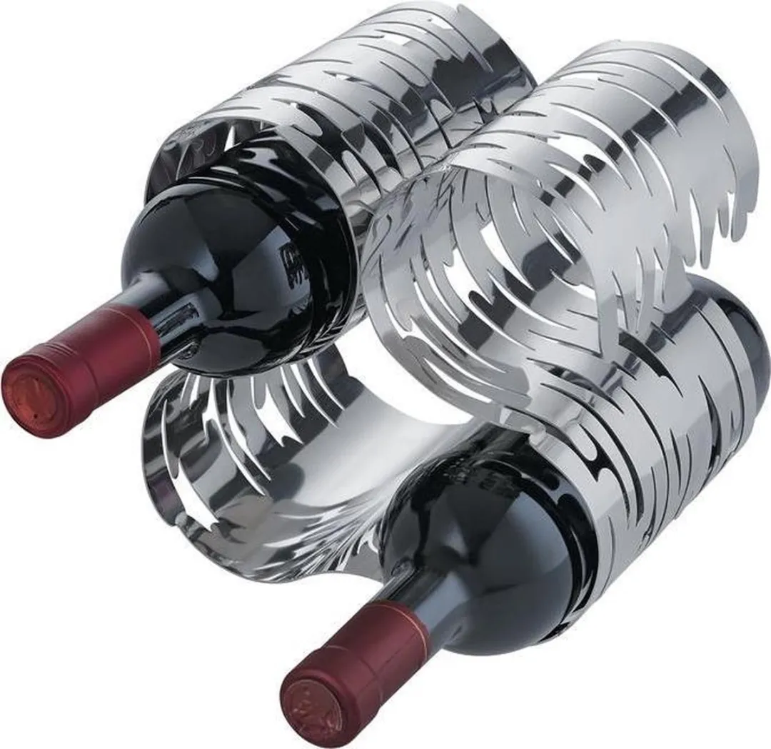 Alessi Barkcellar RVS Wijnrek - 4 Flessen - afbeelding 3 van 3