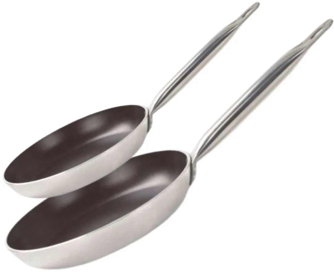 Fackelmann Elo 9803750 Set van 2 Aluminium Pannen - 32cm - Zwart/Grijs