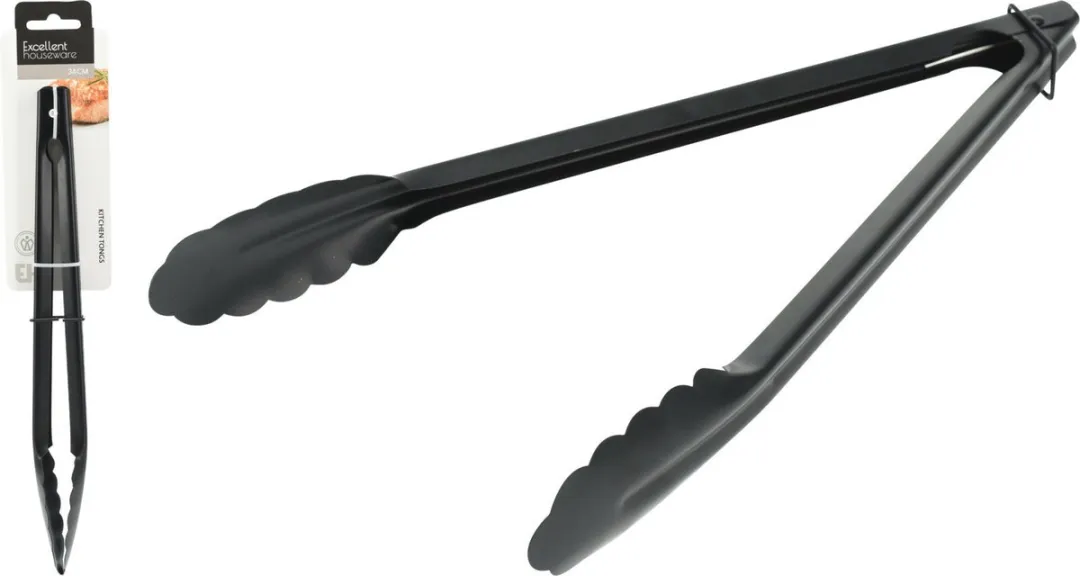 Excellent Houseware Vleestang Keukentang 34cm - Zwart