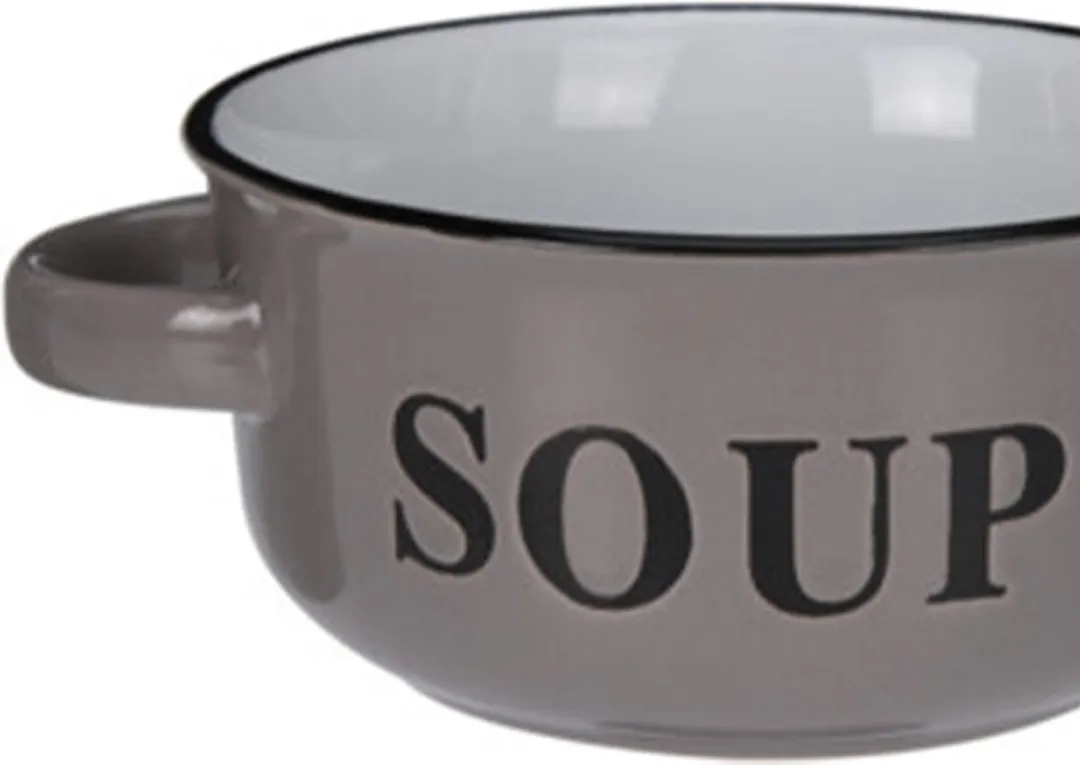 Excellent Houseware Soepkommen Antraciet - Ø13cm