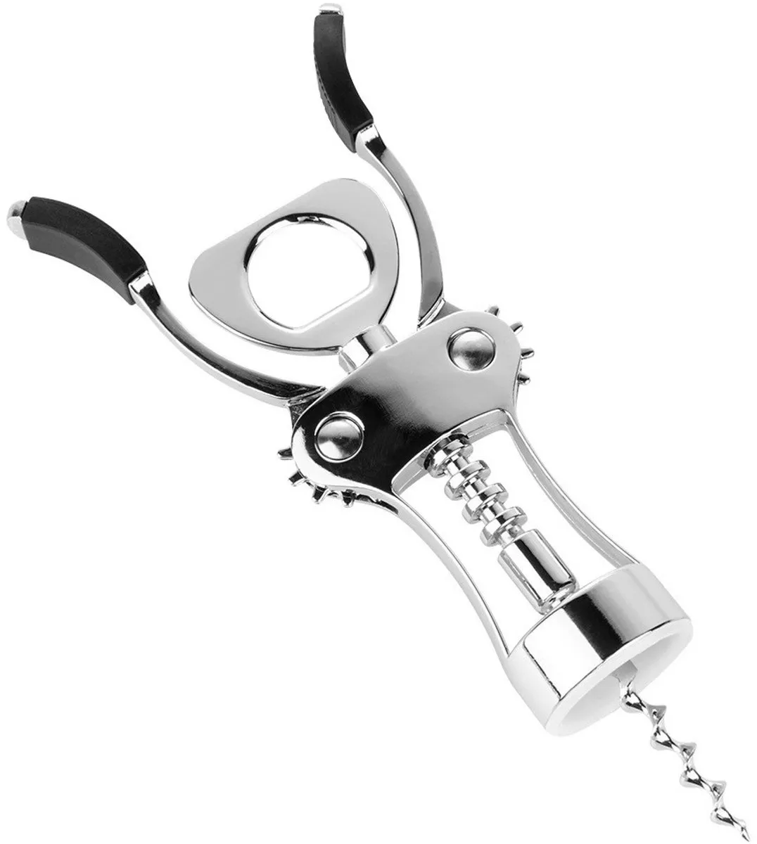 Excellent Houseware - Wijnkorktrekker - 19,5 cm - Metaal - Zilver