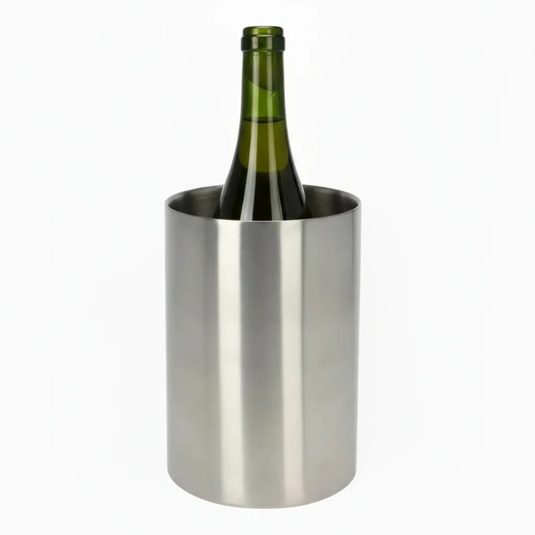 Cookinglife Wijnkoeler Brushed RVS 12x18cm - Zilver