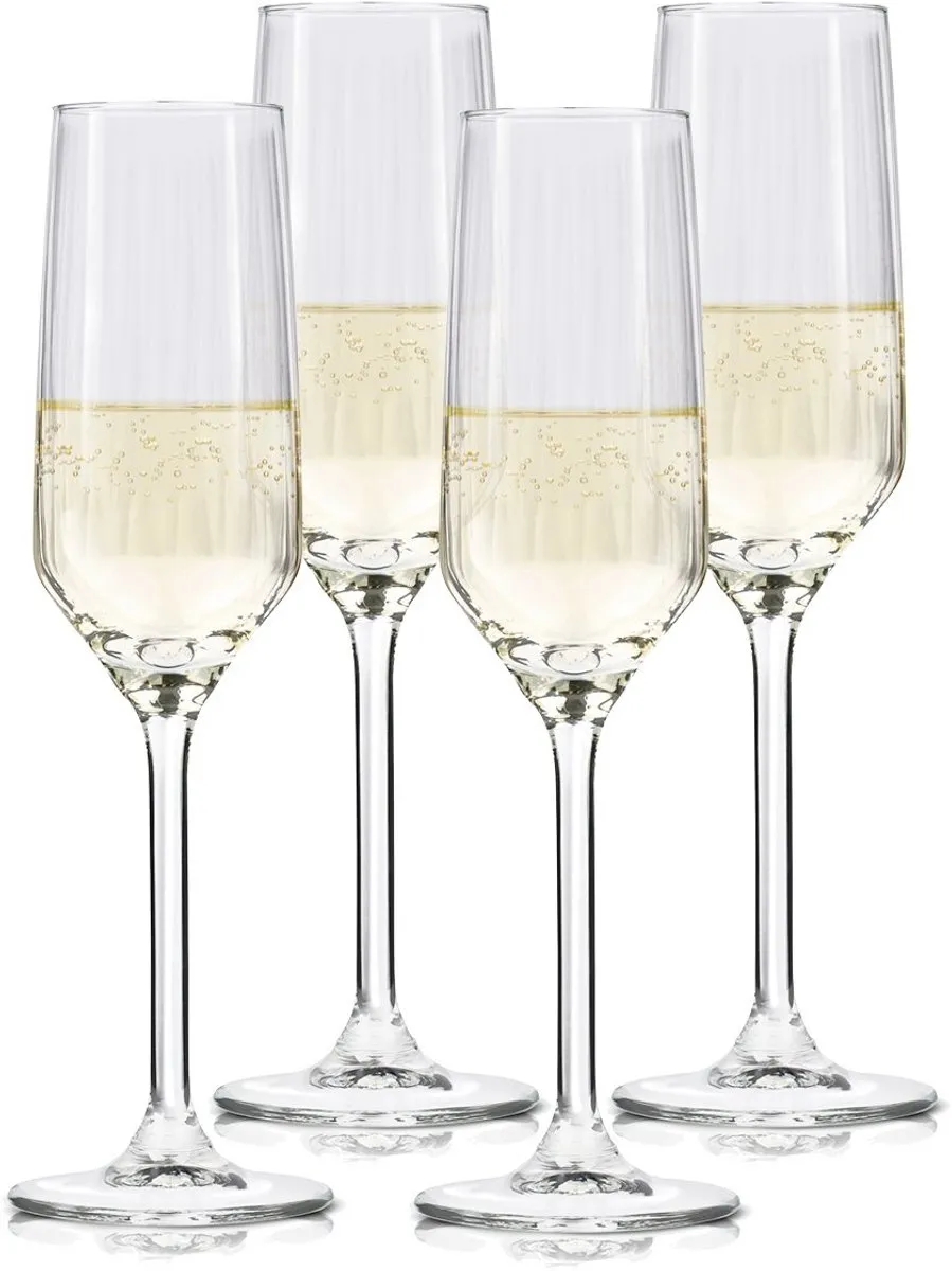 Alpina Champagneglazen Set 4 Stuks - 22cl - Transparant