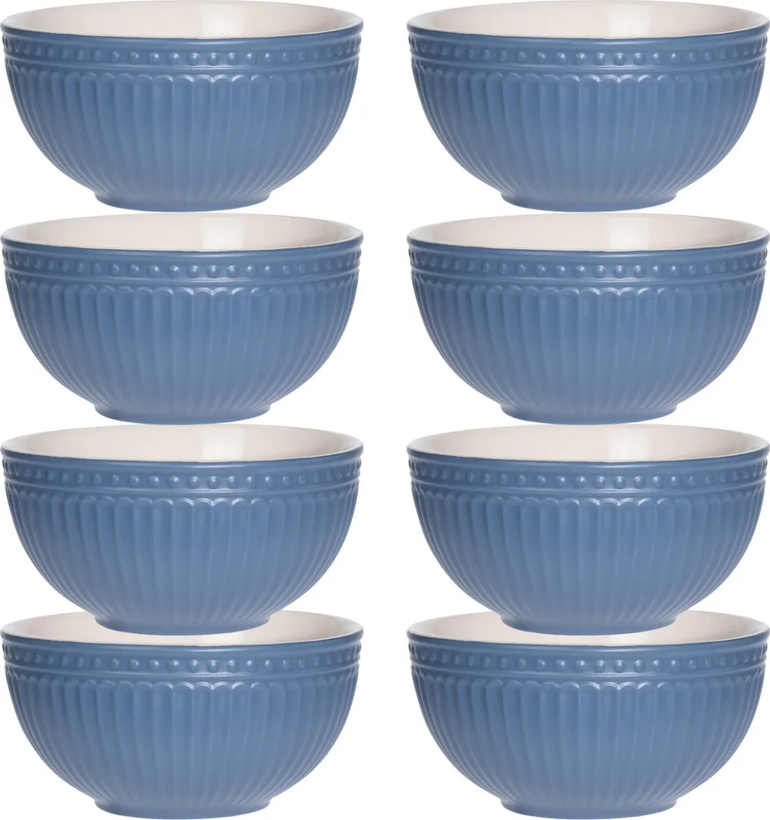 Excellent Houseware Soepkommen Roman Style - 8 Stuks - 14cm - Nachtblauw