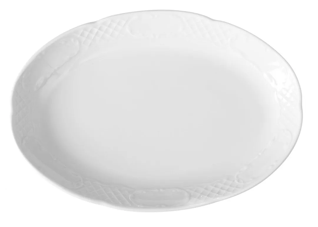 HENDI 787076 Ovale Schaal - Hotelporselein 330x225mm - Wit