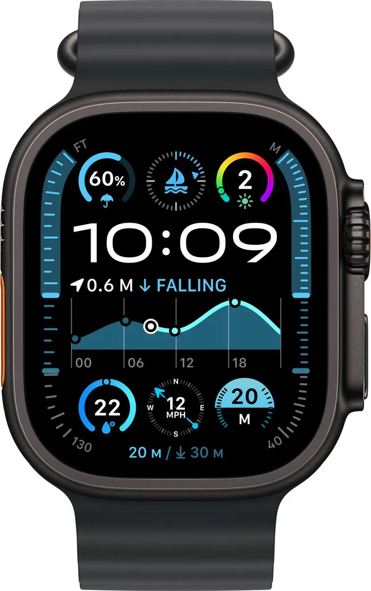 Apple Watch Ocean Band 49mm - Black Titanium