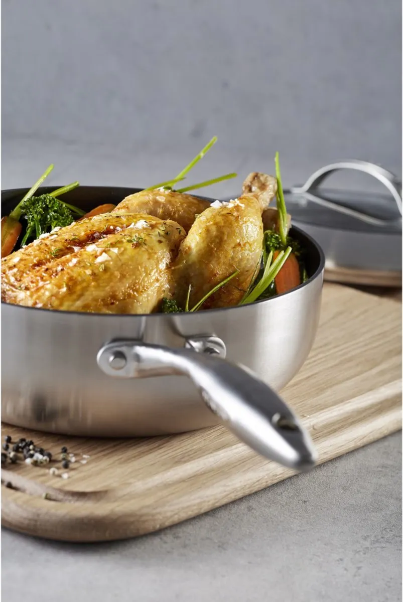 Scanpan CTX Sauteerpan 26cm - 3.7L - Mat Rvs - afbeelding 3 van 4