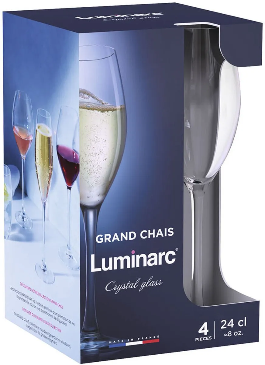 Luminarc Grand Chais Bekers - 240ml - 4 Stuks