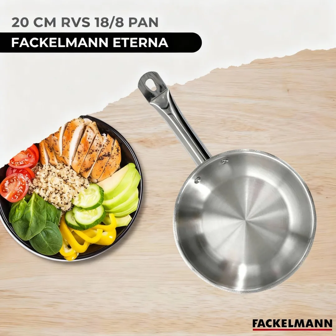 Fackelmann 686930 Koekenpan 20cm - Roestvrij staal