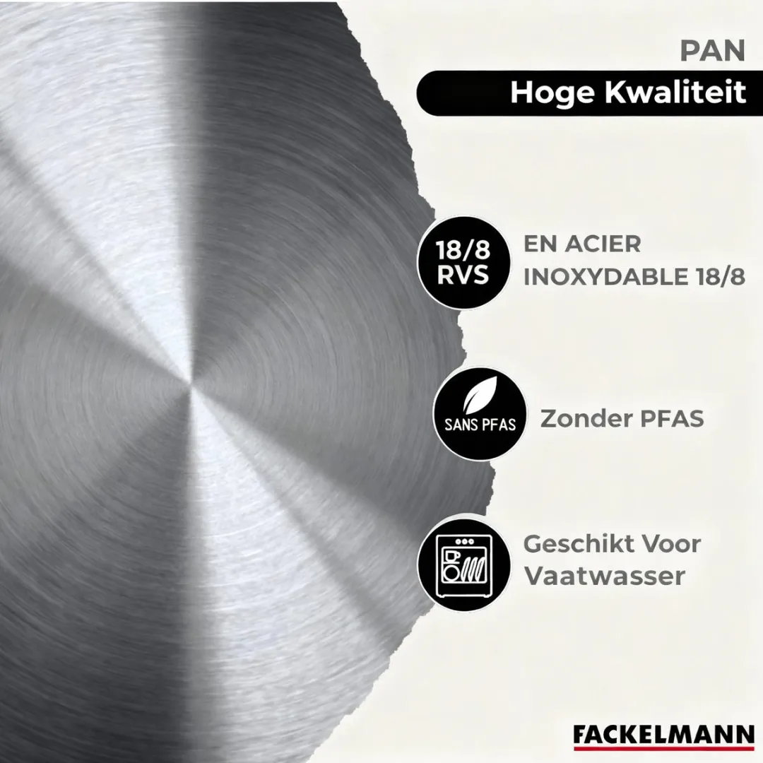 Fackelmann 686930 Koekenpan 20cm - Roestvrij staal
