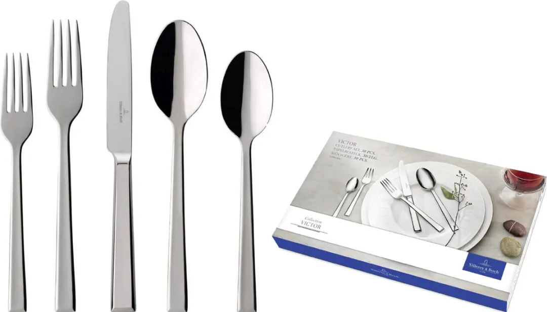 Villeroy & Boch Victor Bestekcassette 30-delig - Zilver