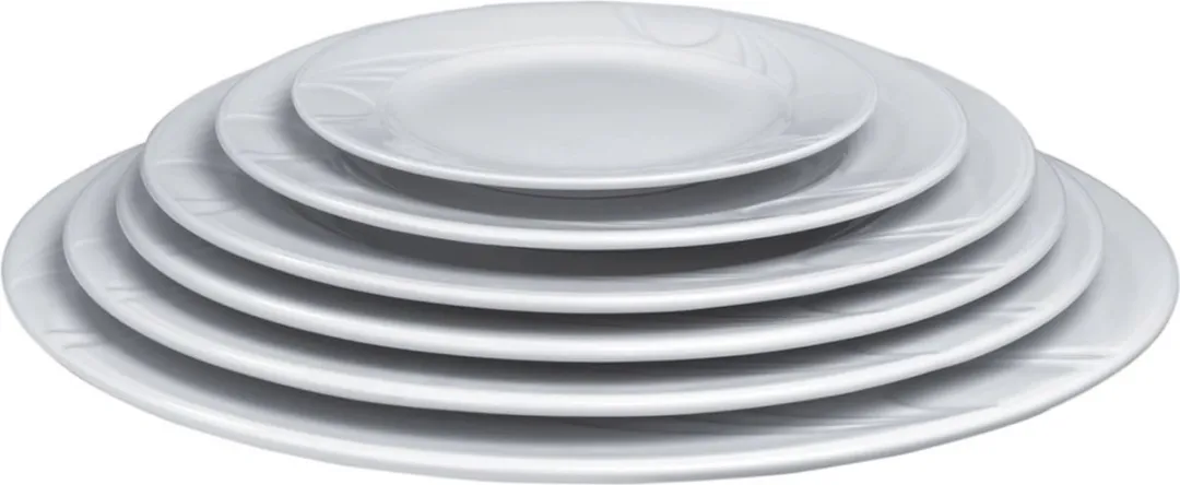 HENDI Plat Bord 20cm - Versterkte Randen - Hotelporselein Wit