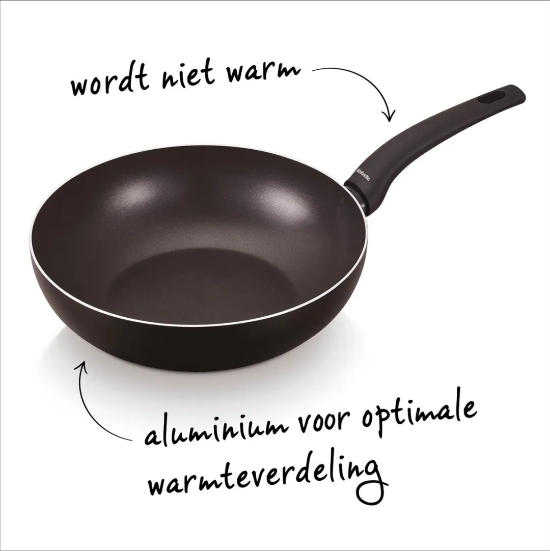 Brabantia Wokpan 28cm - Zwart - afbeelding 6 van 6