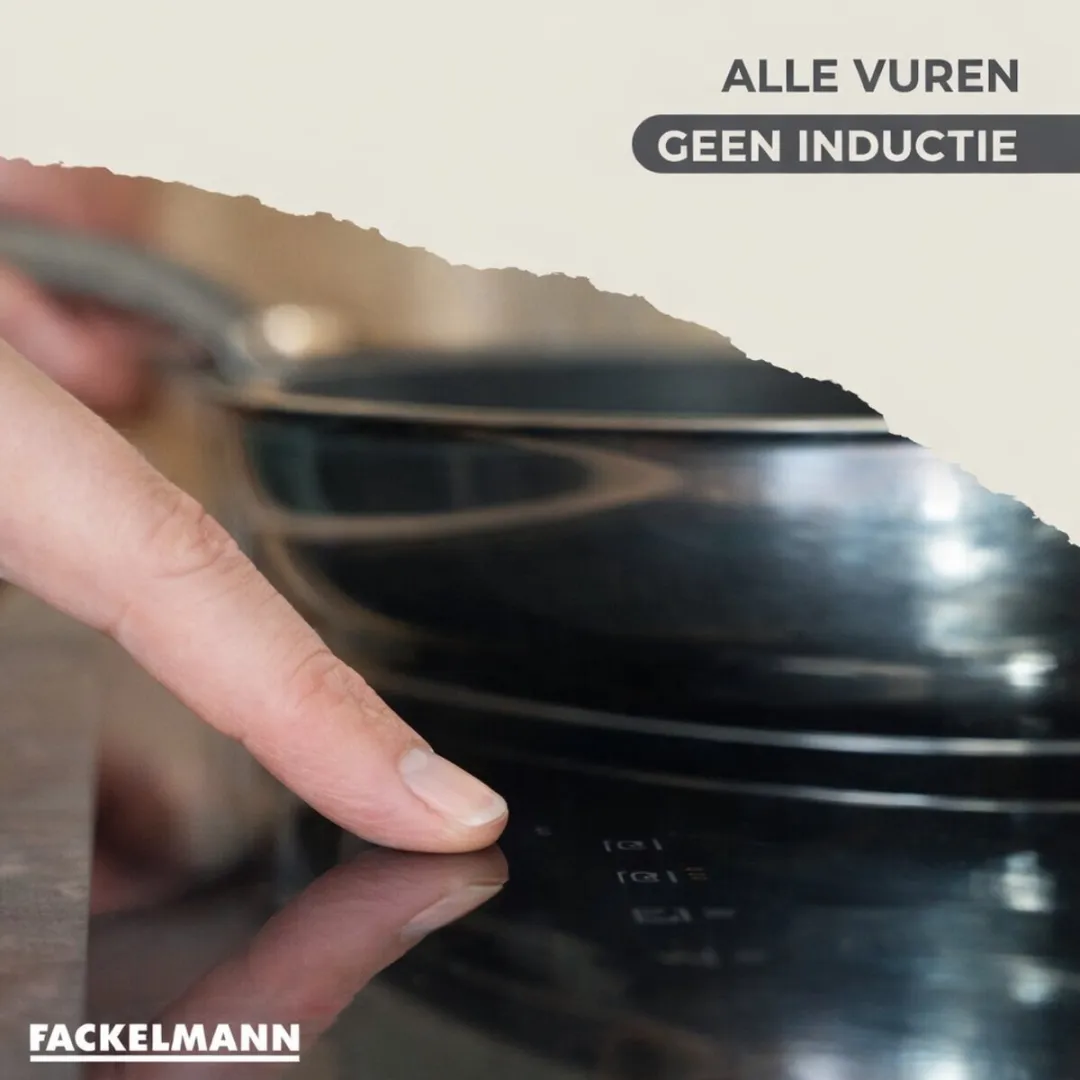 Fackelmann 9354250B88 Kookset 3 Pannen 16/20/24cm - Roestvrij staal - Zwart