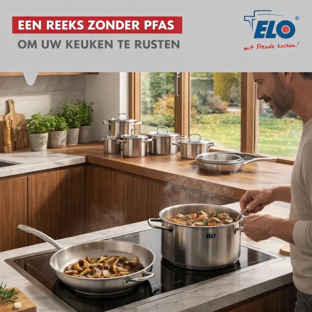 Fackelmann Elo Profi Keukenset 7-delig - 2 Koekenpannen 24/28cm + 5 Kookpotten 12-26cm