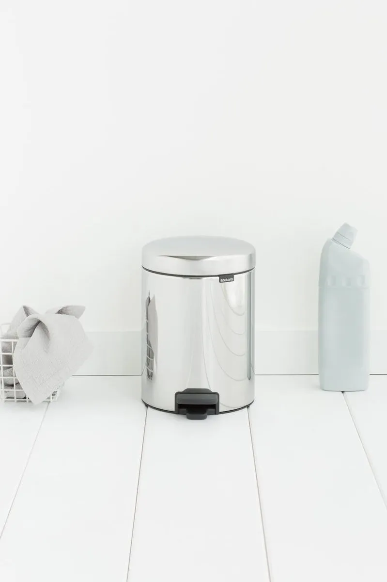 Brabantia NewIcon Prullenbak 5L - Brilliant Steel