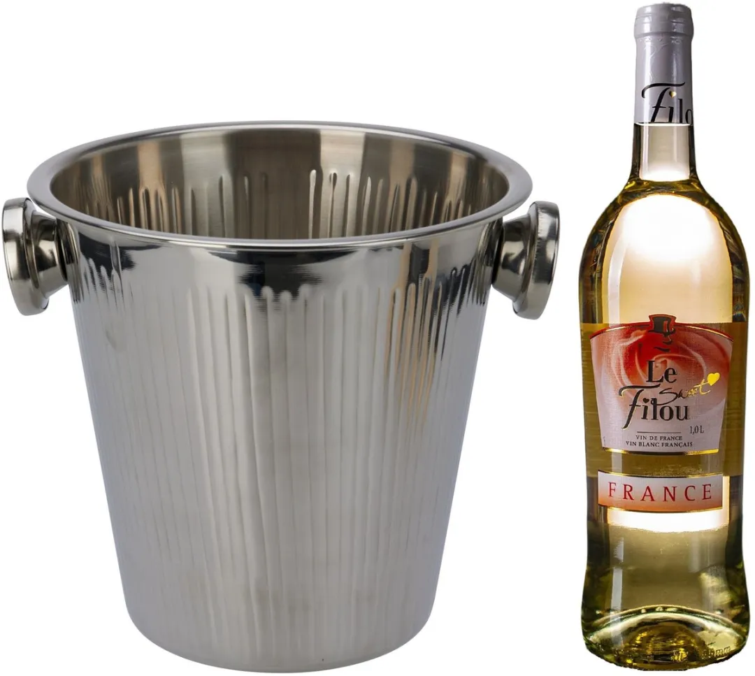 Excellent Houseware Champagne & Wijnfles Koeler 3L - Zilver