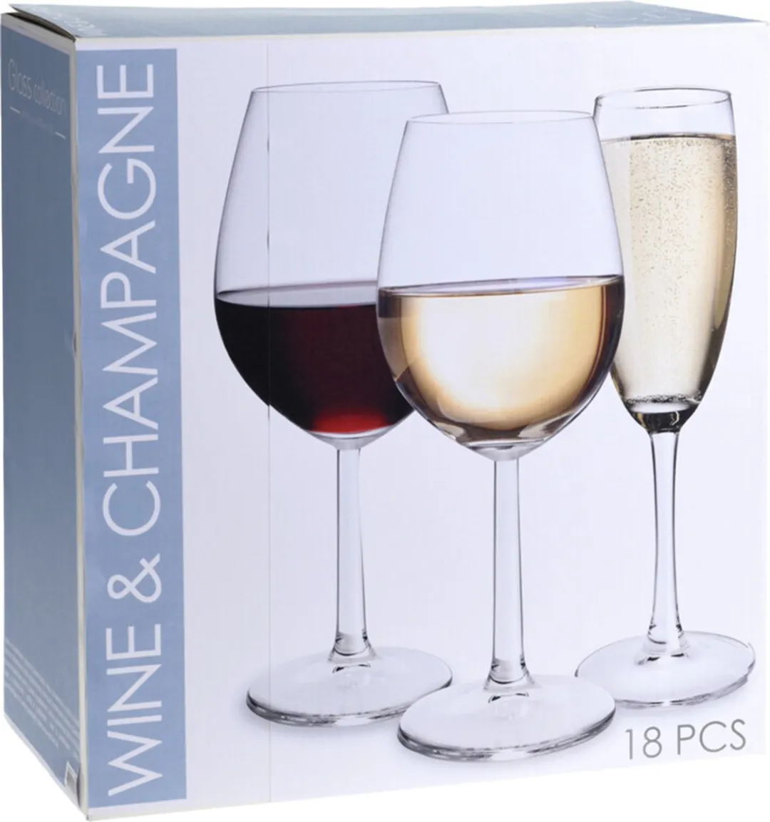 Excellent Houseware Wijnglazen Set 18-delig - 3 soorten