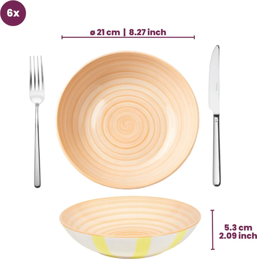 Cookinglife Diepe Borden Spring Vibes 6-delig - Ø21cm