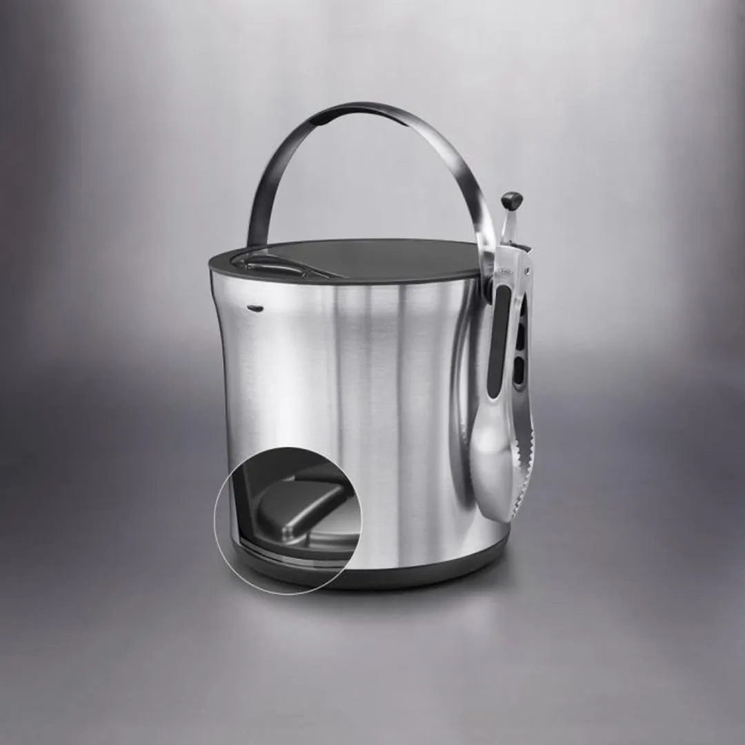 OXO IJsemmer SteeL met tang 4L - Zilver