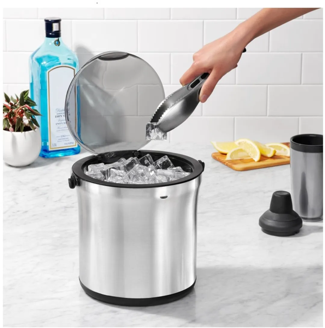 OXO IJsemmer SteeL met tang 4L - Zilver