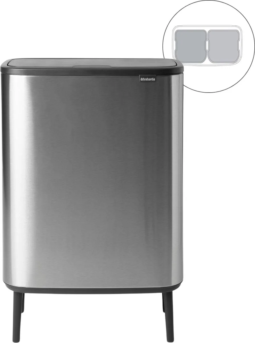 Brabantia Bo Touch Bin Hi Prullenbak 2x30L