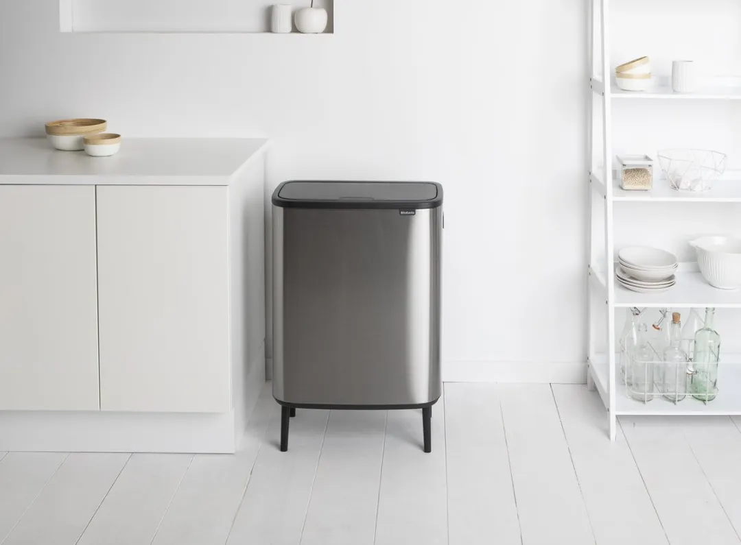 Brabantia Bo Touch Bin Hi Prullenbak 2x30L - Matt Steel Fingerprint Proof