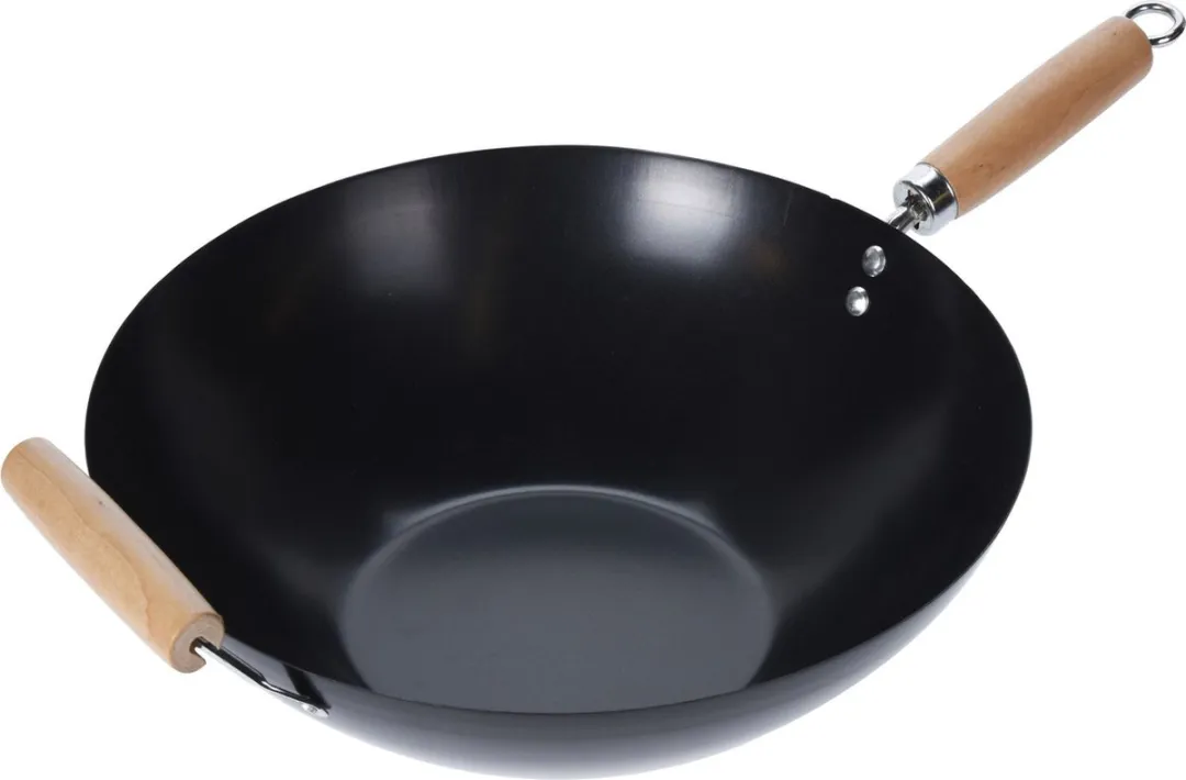 Excellent Houseware Wok 2-delig - 30cm & 35cm - Zwart