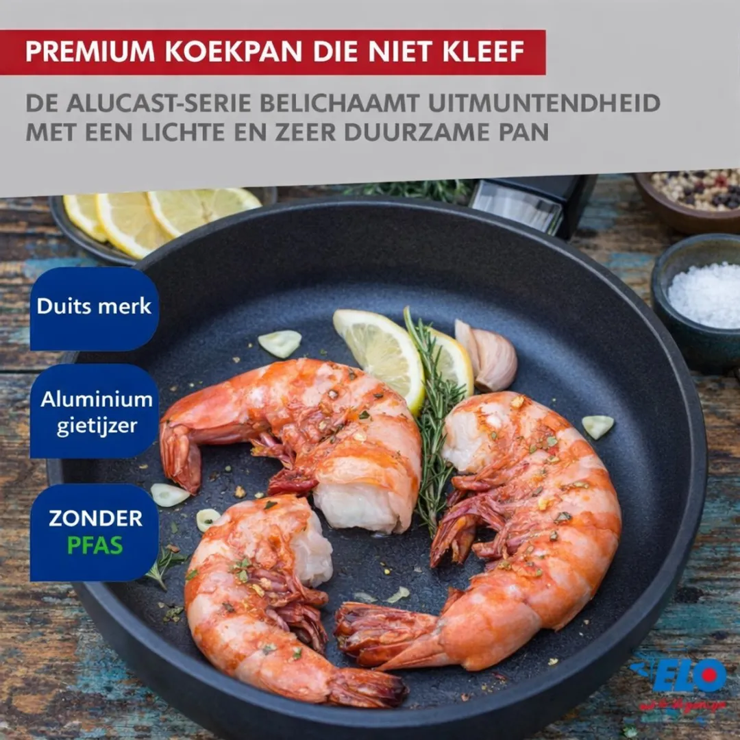 Fackelmann Elo 1552026 Koekenpan 20cm - Anti-aanbak - Zwart