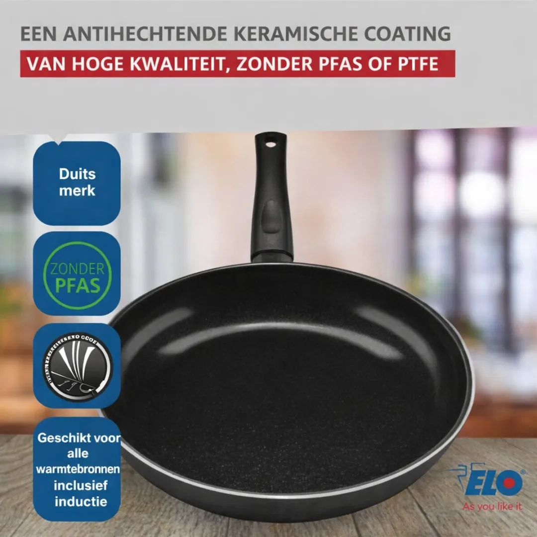 Fackelmann Elo 9726150 Keukenset - 4-delig - Inductie - Zwart