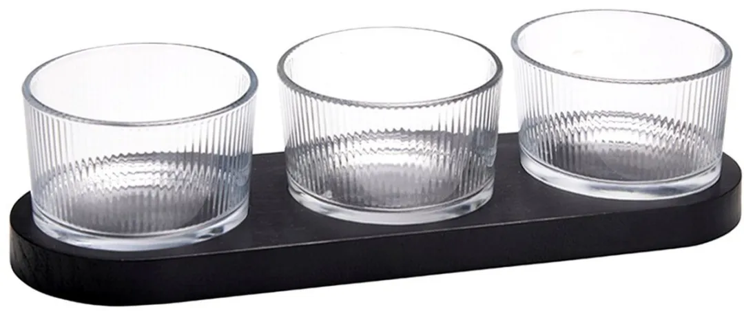 Excellent Houseware Snackkommen Glas 4-delig - Dipschalen