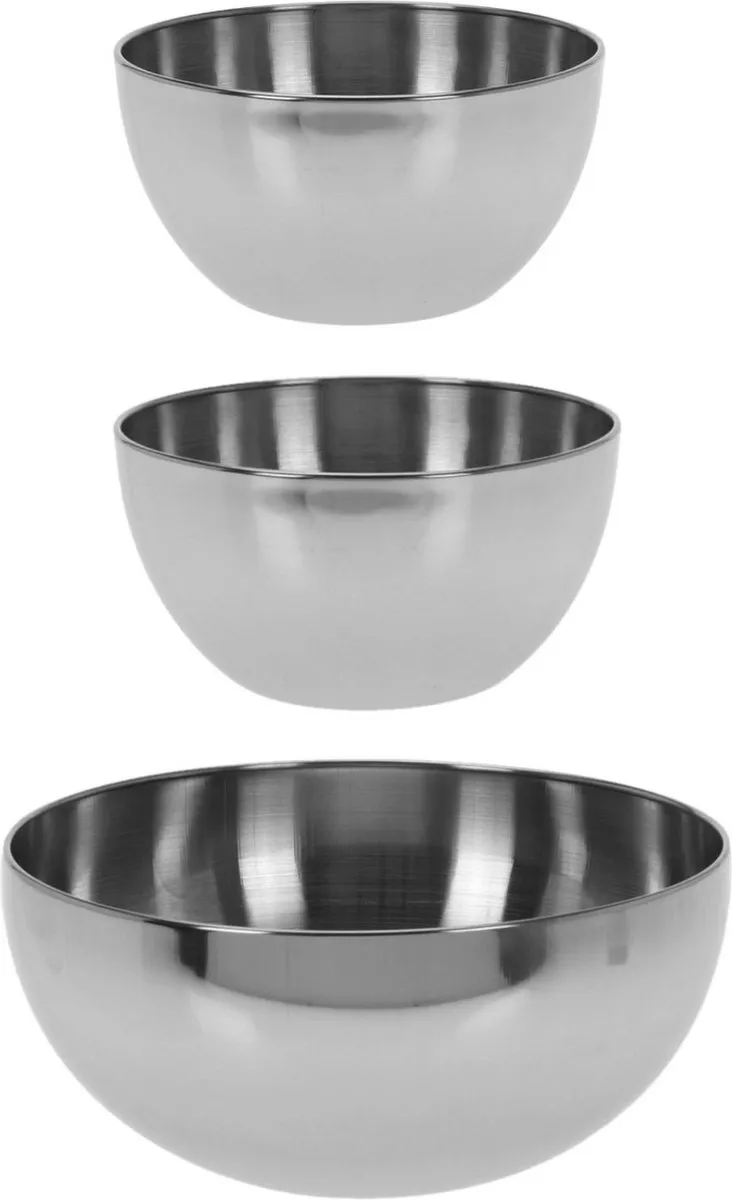 Excellent Houseware Serveerschalen Set 5 Stuks RVS