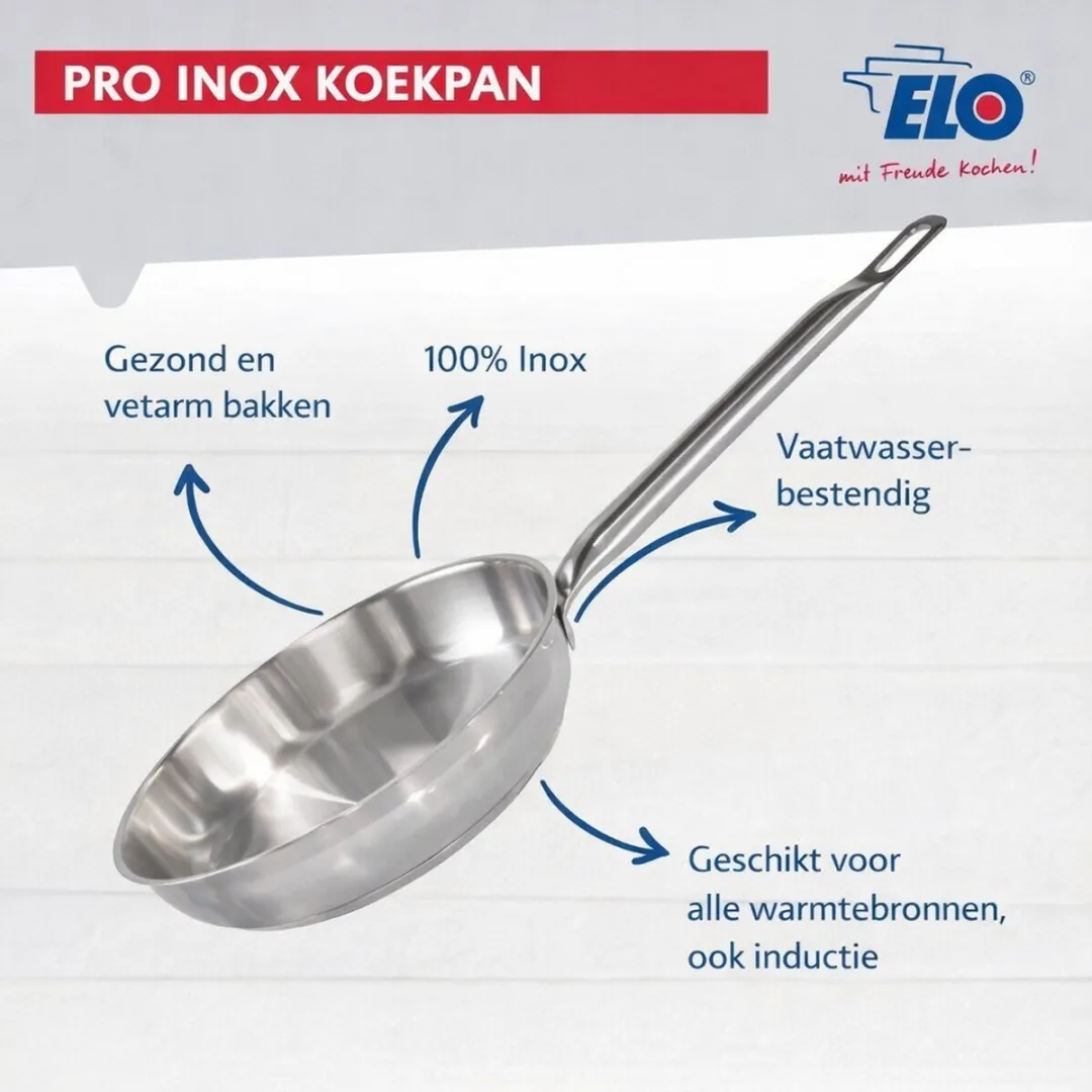 Fackelmann Elo Profi Brillant Keukengerei Set 4-delig - 28/20/16/14cm Roestvrij staal