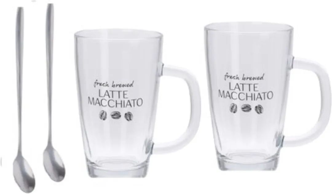 Excellent Houseware Latte Macchiato Glazen Set 2x - 300ml - Transparant