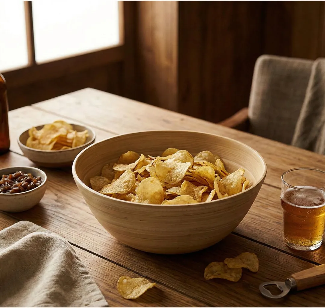 Excellent Houseware Snackschaaltjes - 2 Stuks - Bamboe