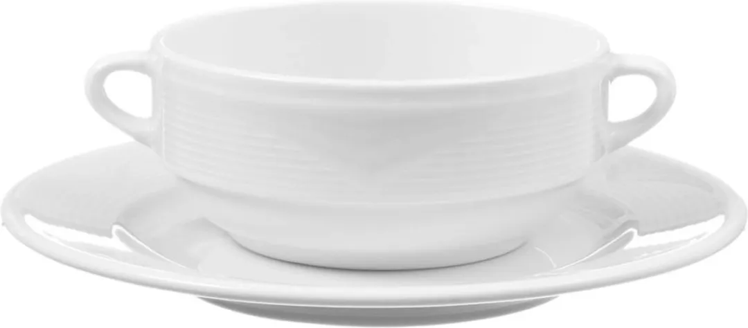 HENDI Schotel voor Soepkom/Cappuccino - Ø19cm - Wit Porselein