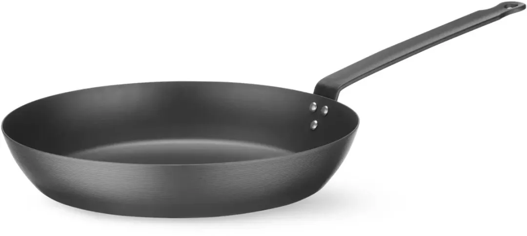 HENDI Koekenpan Carbon Staal Ø24cm - Ovenbestendig 220°C - Zwart