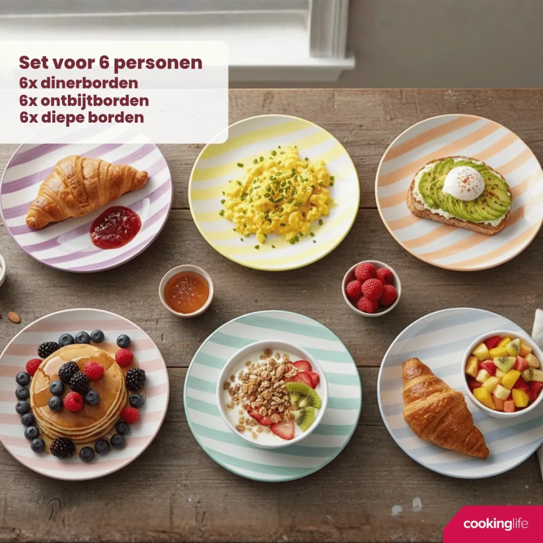 Cookinglife Serviesset Spring Vibes 18-delig - 6 Personen
