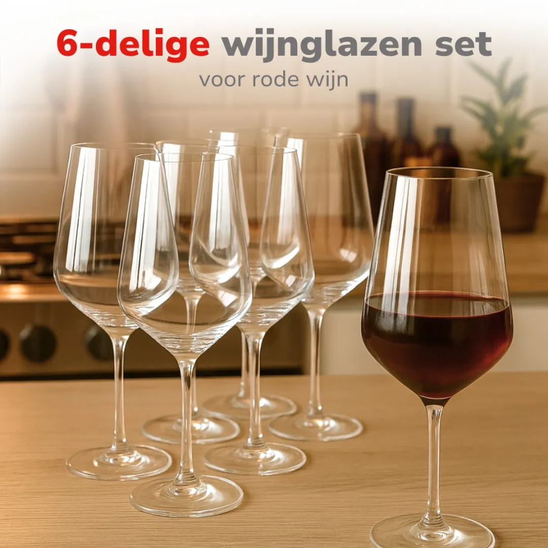 Alpina Wijnglazen Rode Wijn 6 Stuks - 53cl Transparant