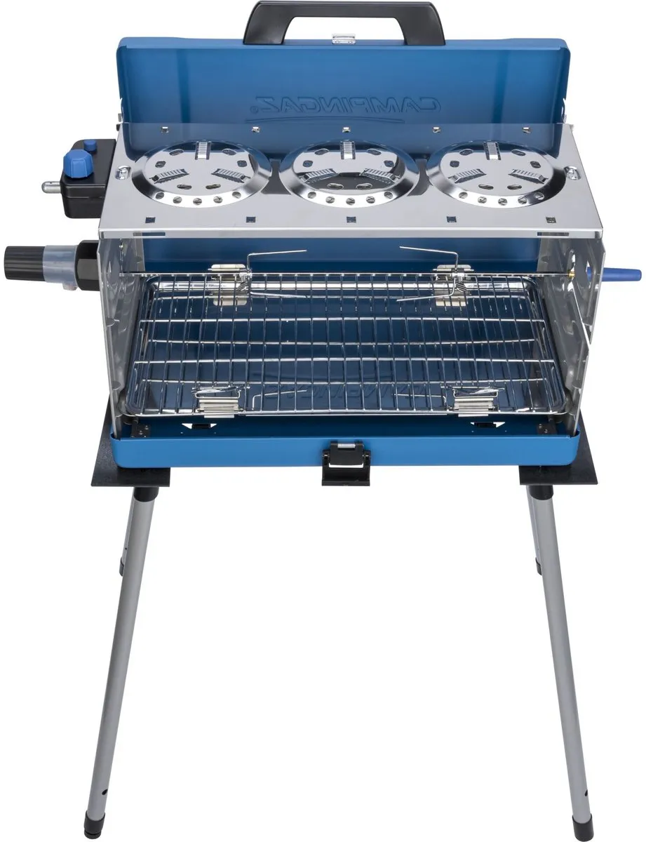 Campingaz 400 SGR, 5200 W, Grill, Gas, Raster, Blauw, Zilver, Rechthoekig